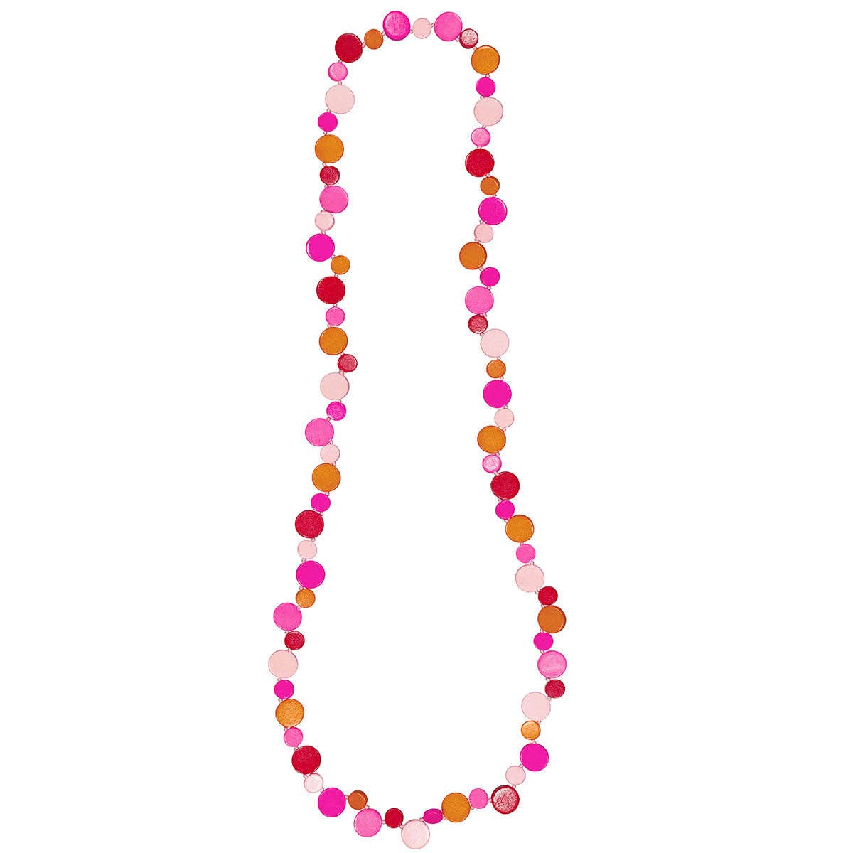 Ruby Olive - Pink Smartie - Single Strand Wood Necklace