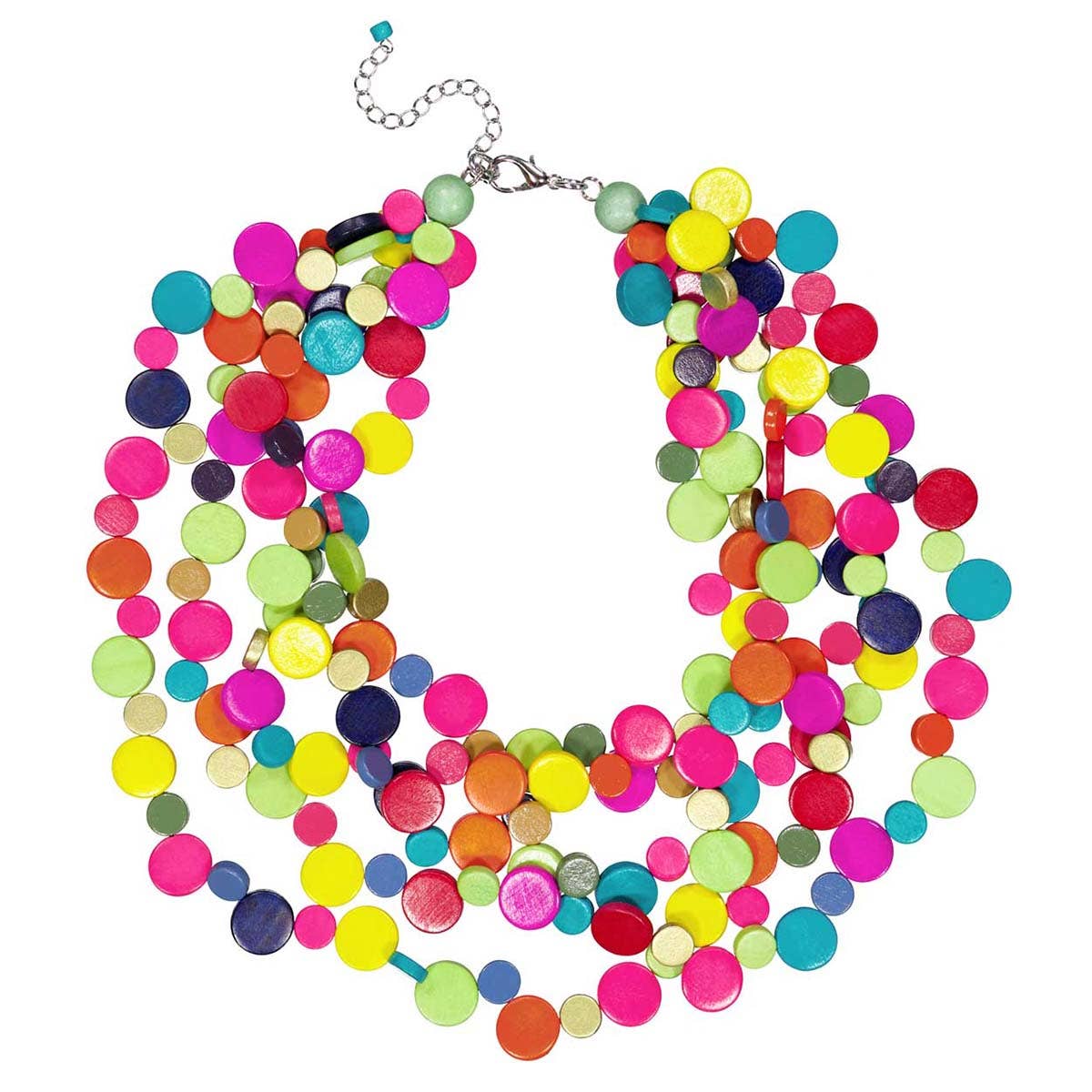 Ruby Olive - Smartie - Multi Strand Wood Necklace