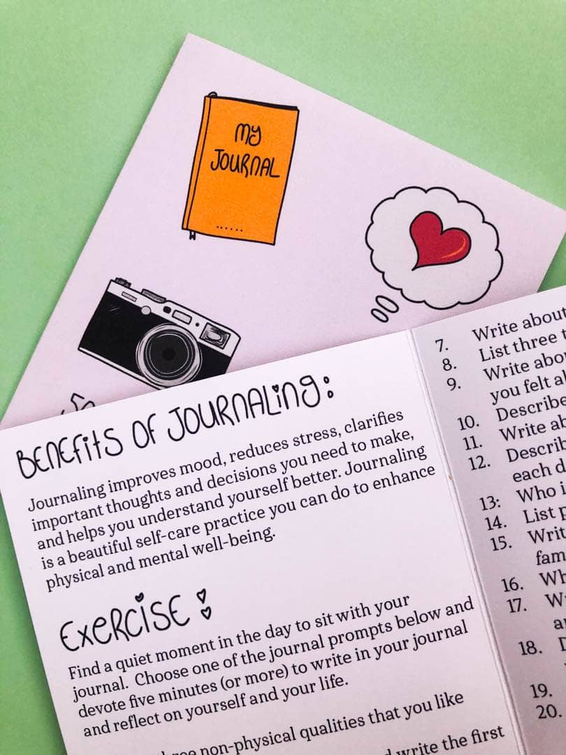 50 Journal Prompts for Self Discovery: Foldout Guide