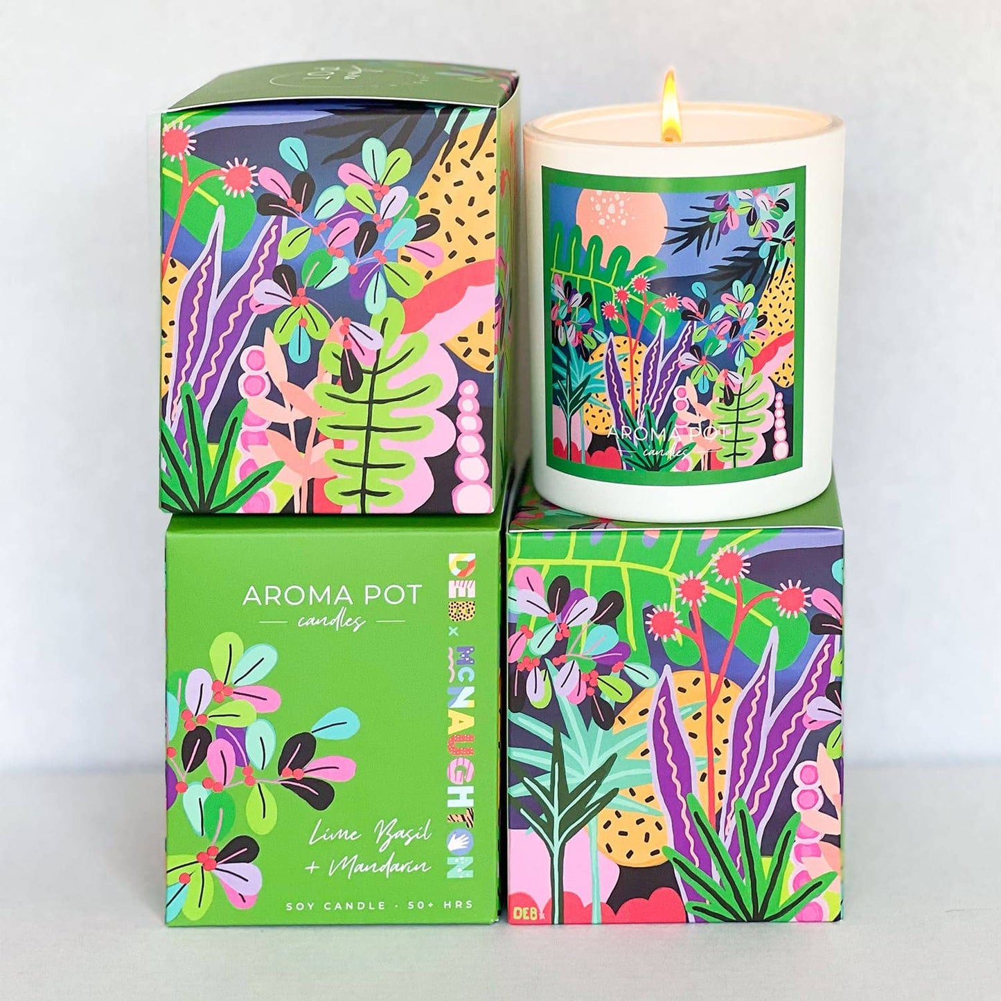 Aroma Pot Candle - Lime, Basil + Mandarin