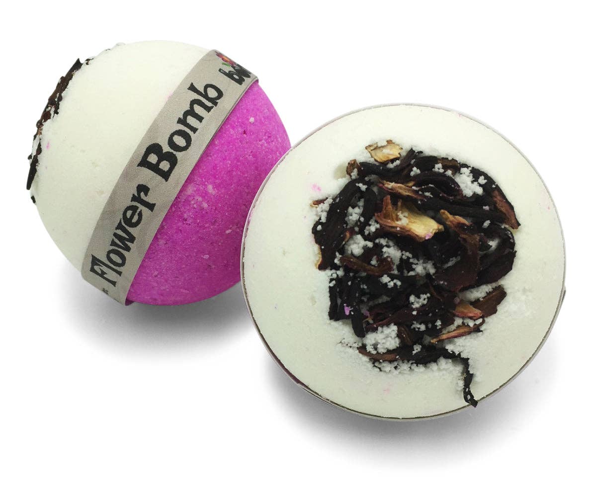 Bomd - Flower Bubble Bath Bomb - Hibiscus Flower & Pink Lychee