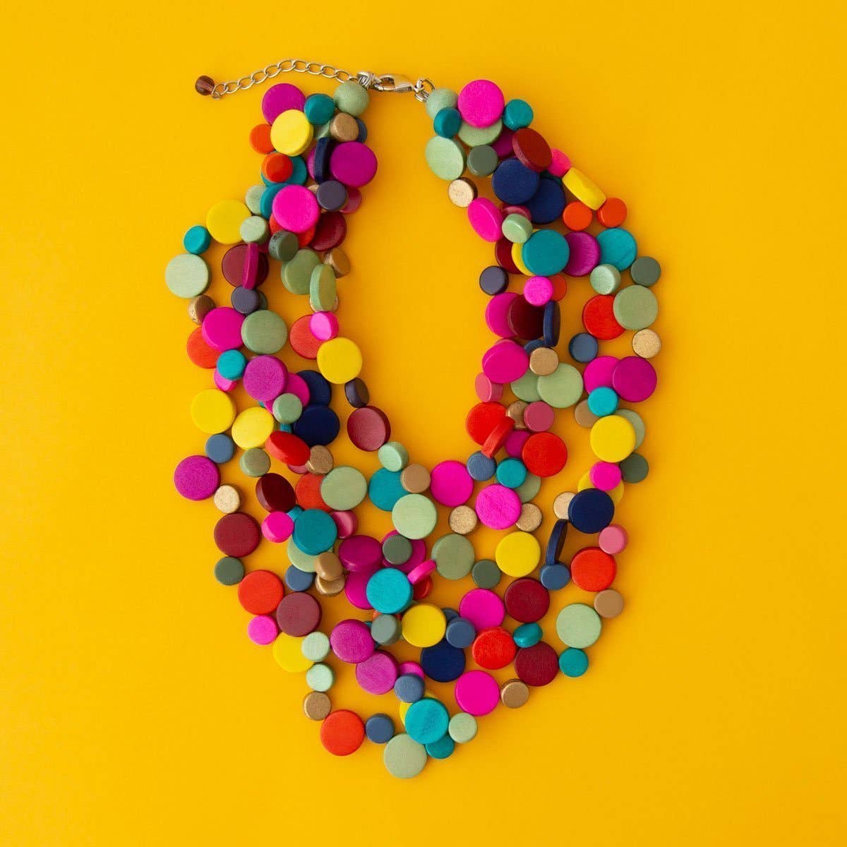 Ruby Olive - Smartie - Multi Strand Wood Necklace