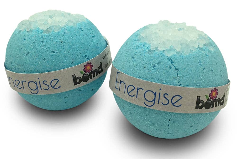 Bomd - Energise Bath Bomb - Epsom Salt Fizzy Blue Muscle & Mind Soak