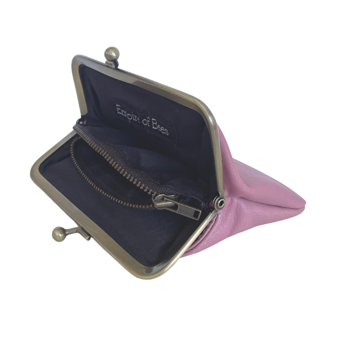 Empire of Bees - Penny's Leather Coin Purse - Pastel Pink