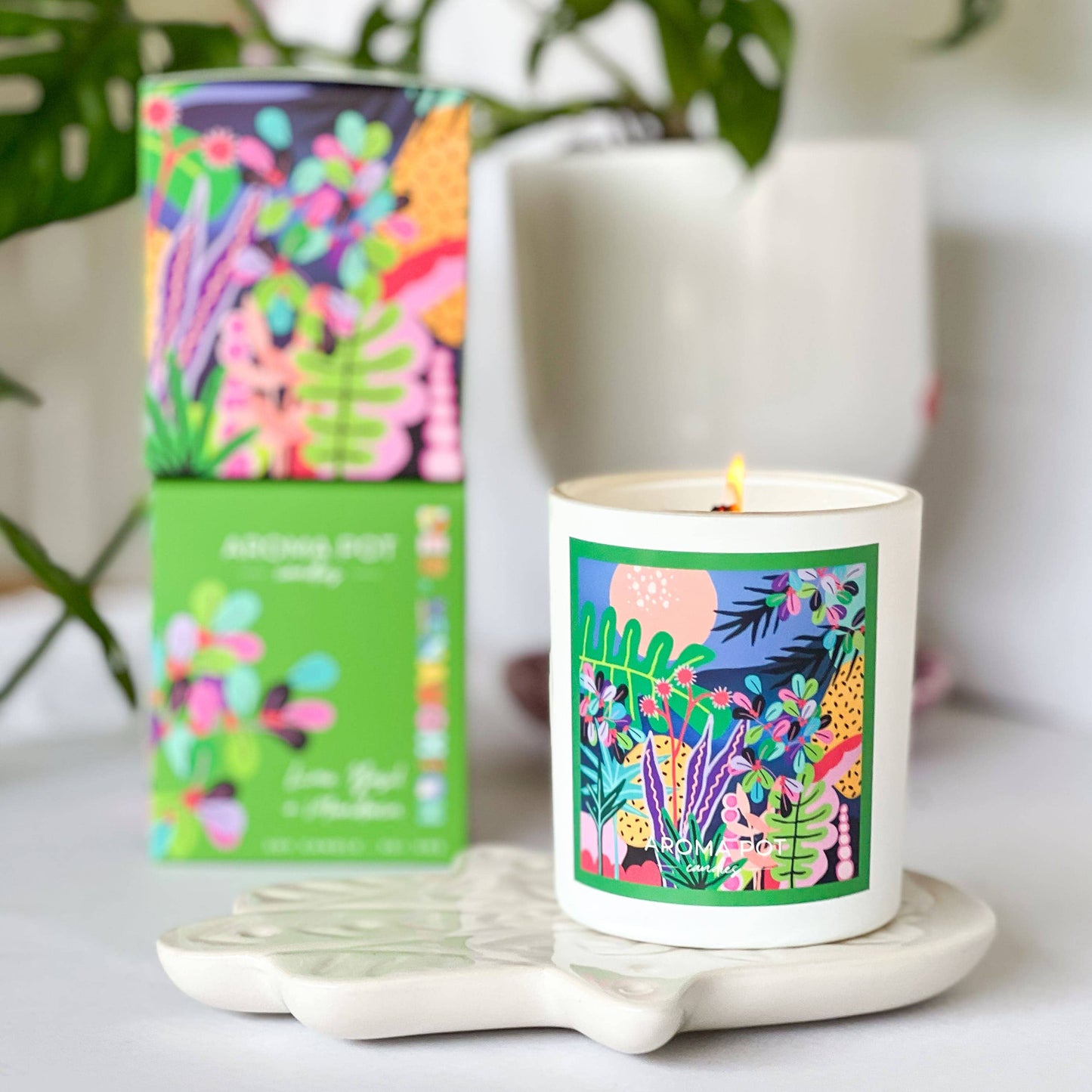 Aroma Pot Candle - Lime, Basil + Mandarin