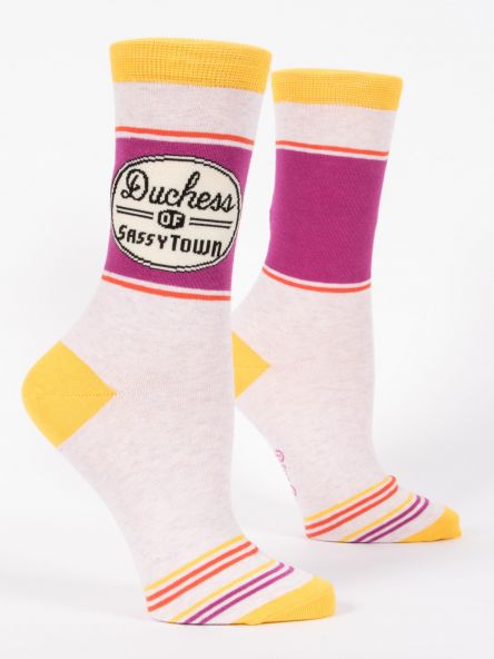 Blue Q - Ladies Crew Socks - Duchess of Sassy Town