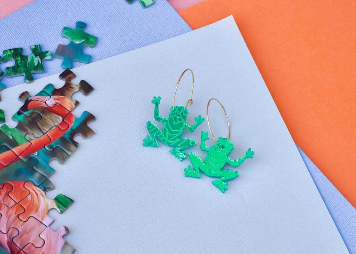 Little Geraldine - Earrings - Frog