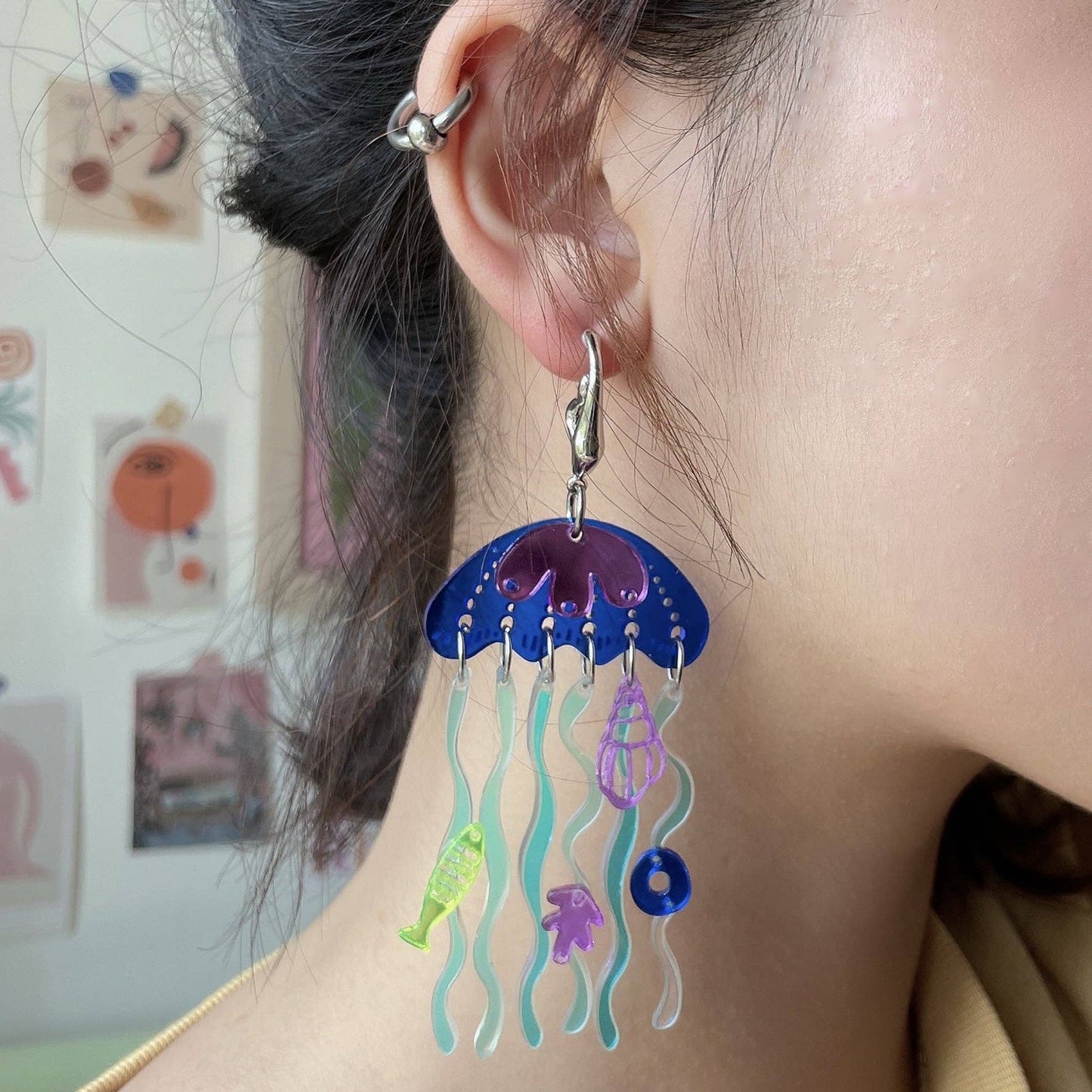 Funky Fun You - Jellyfish Statement Earrings