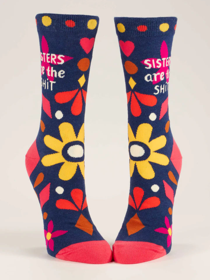 Blue Q - Ladies Crew Socks - Sisters are the Shit