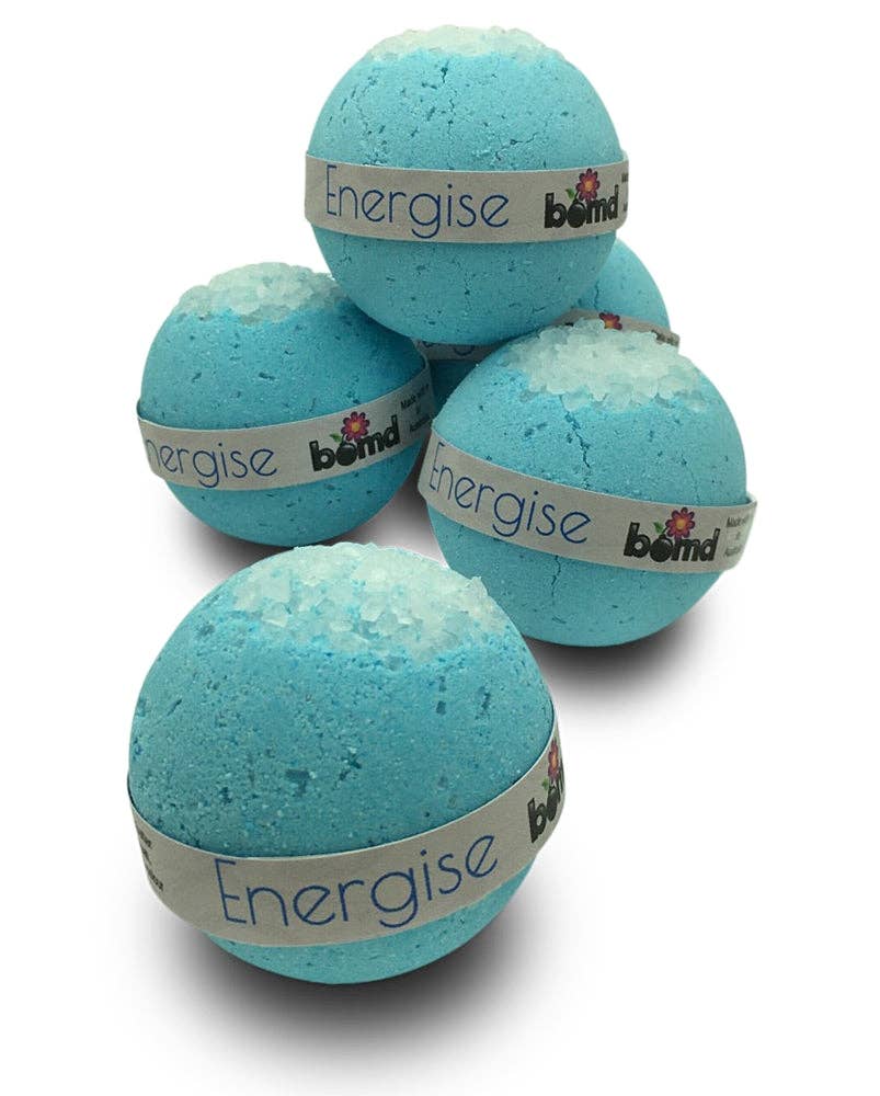 Bomd - Energise Bath Bomb - Epsom Salt Fizzy Blue Muscle & Mind Soak