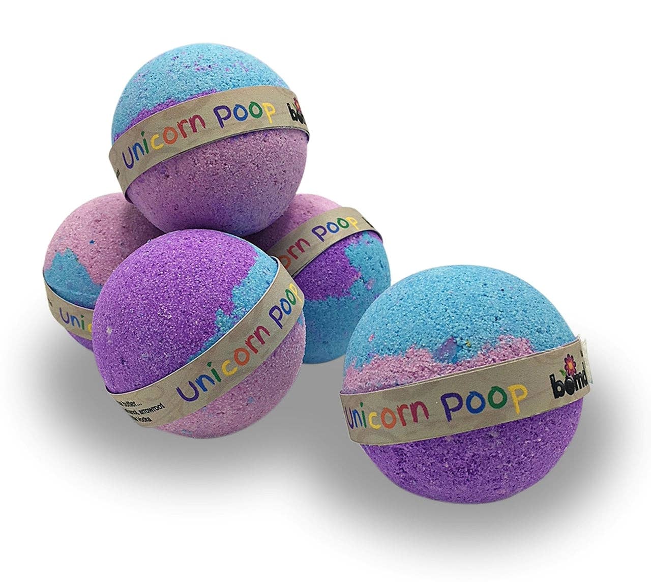 Bomd - Unicorn Poop Bubble Bath Bomb - All Natural Bath Time Fun!