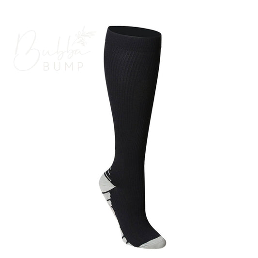 Bubba Bump - Pregnancy + Postpartum Compression Socks in Black