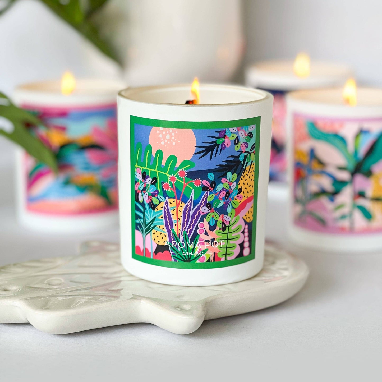 Aroma Pot Candle - Lime, Basil + Mandarin