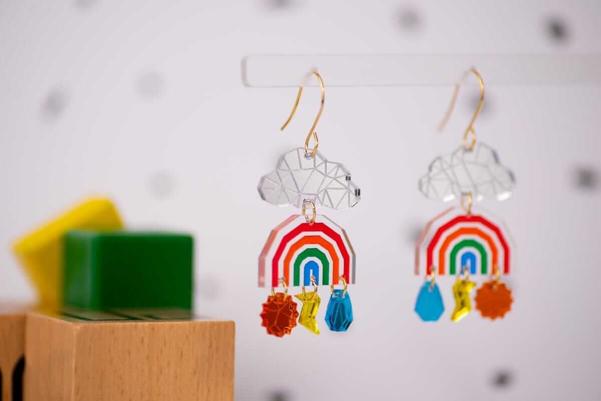 Little Geraldine - Earrings - Any Weather Rainbow