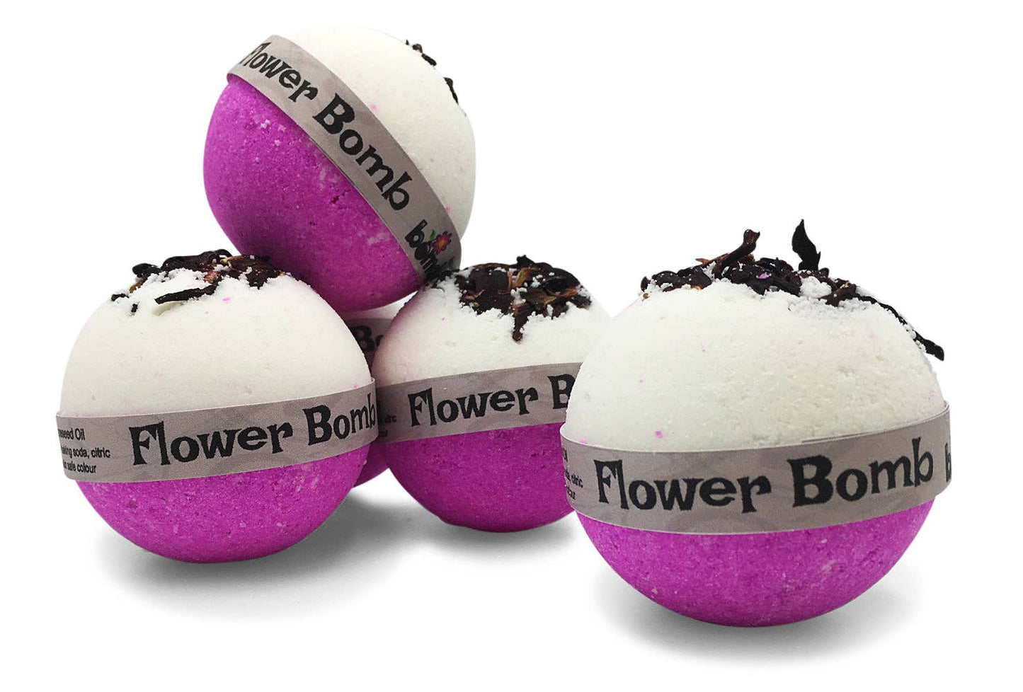 Bomd - Flower Bubble Bath Bomb - Hibiscus Flower & Pink Lychee