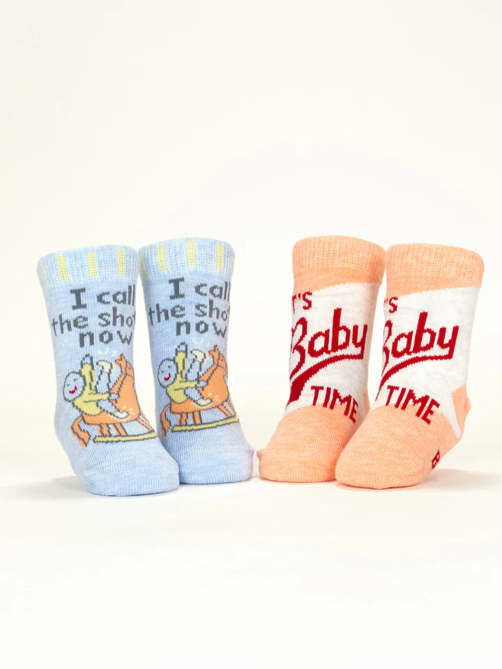 Blue Q - Baby Socks - I Call The Shots Now/ It's Baby Time