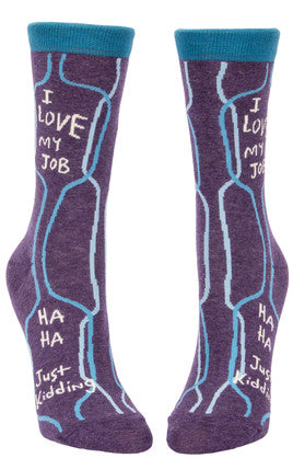 Blue Q - Ladies Crew Socks - I Love My Job