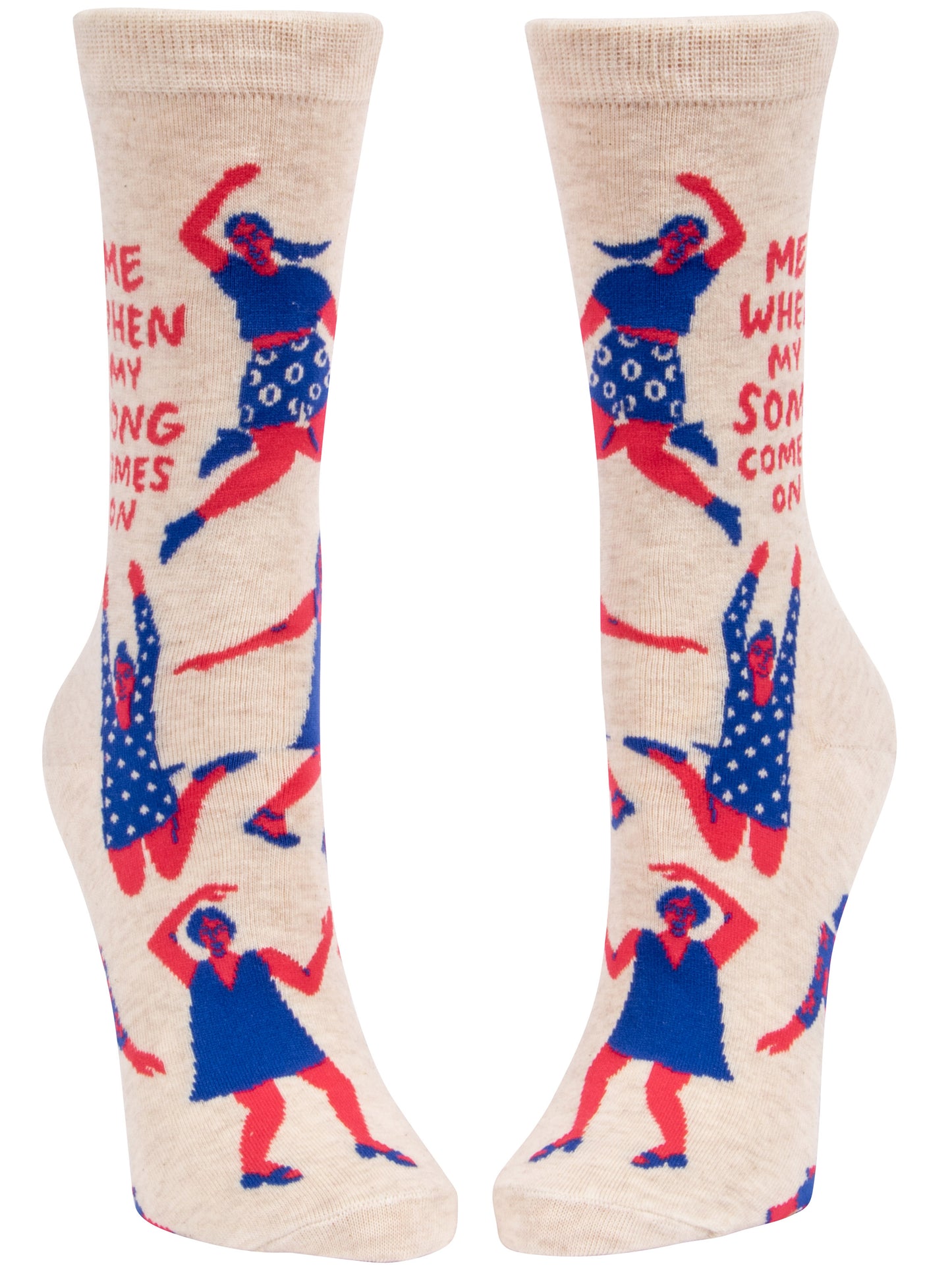 Blue Q - Ladies Crew Socks - When My Song Comes On