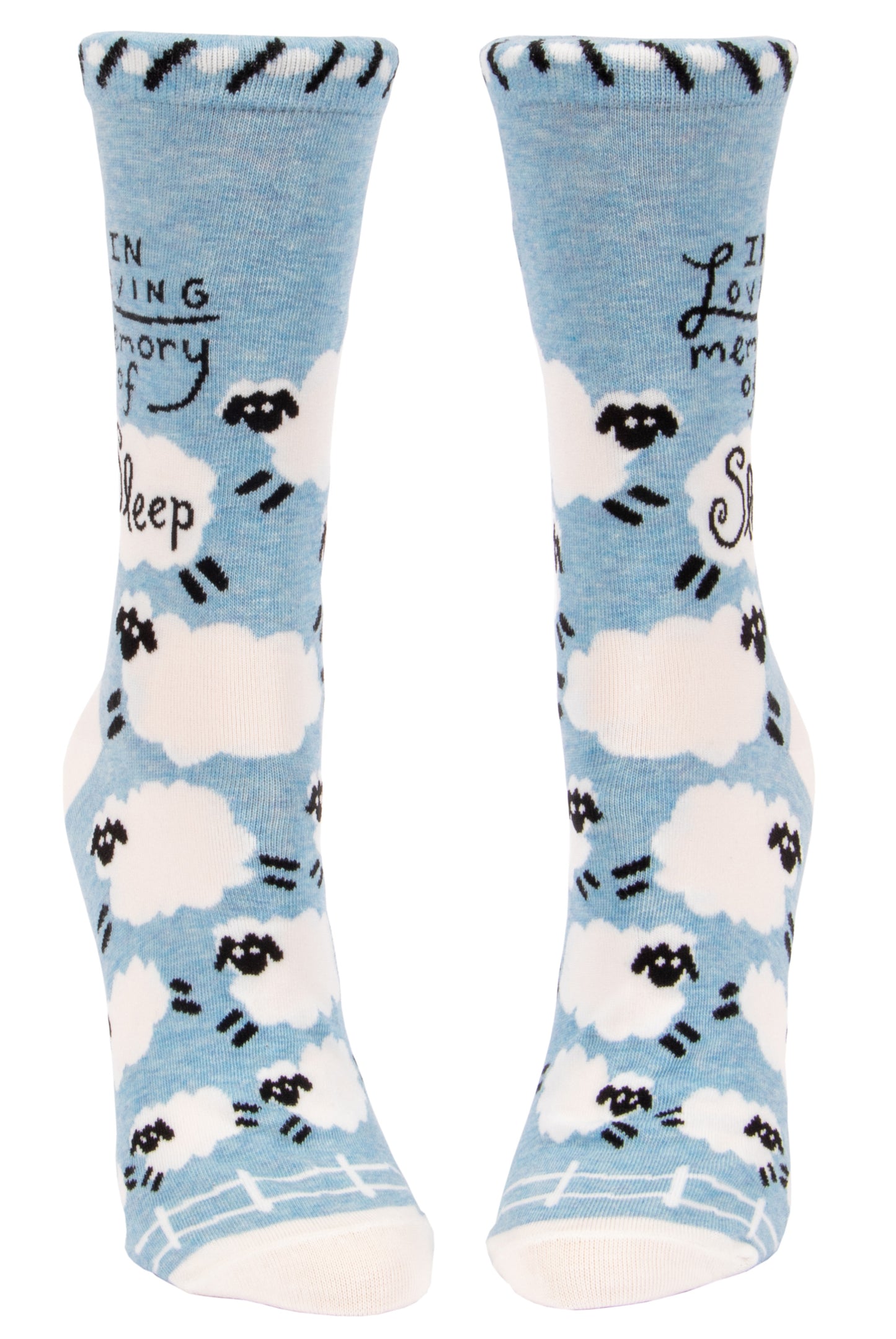 Blue Q - Ladies Crew Socks - Loving Memory of Sleep