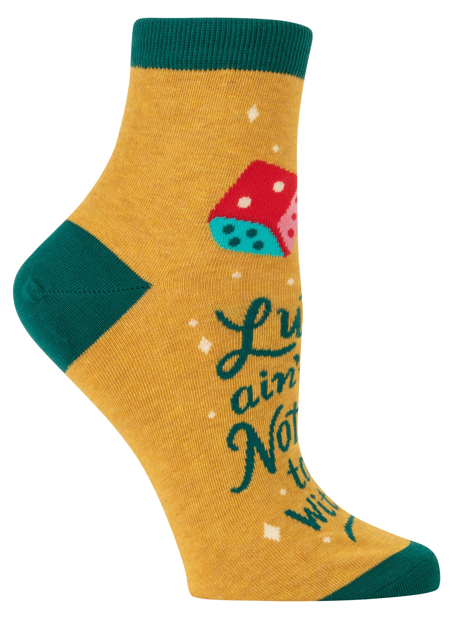 Blue Q - Ladies Ankle Socks - Luck Ain't Nothin'