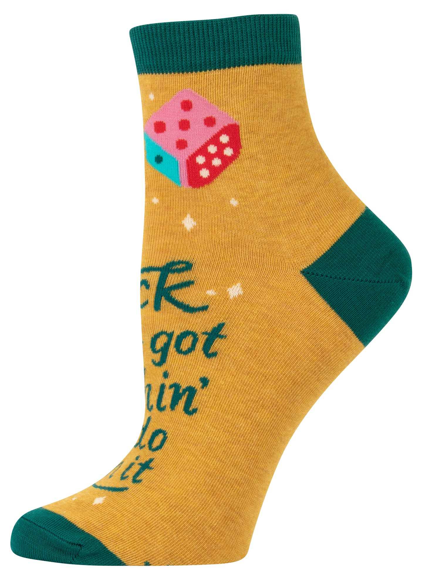 Blue Q - Ladies Ankle Socks - Luck Ain't Nothin'