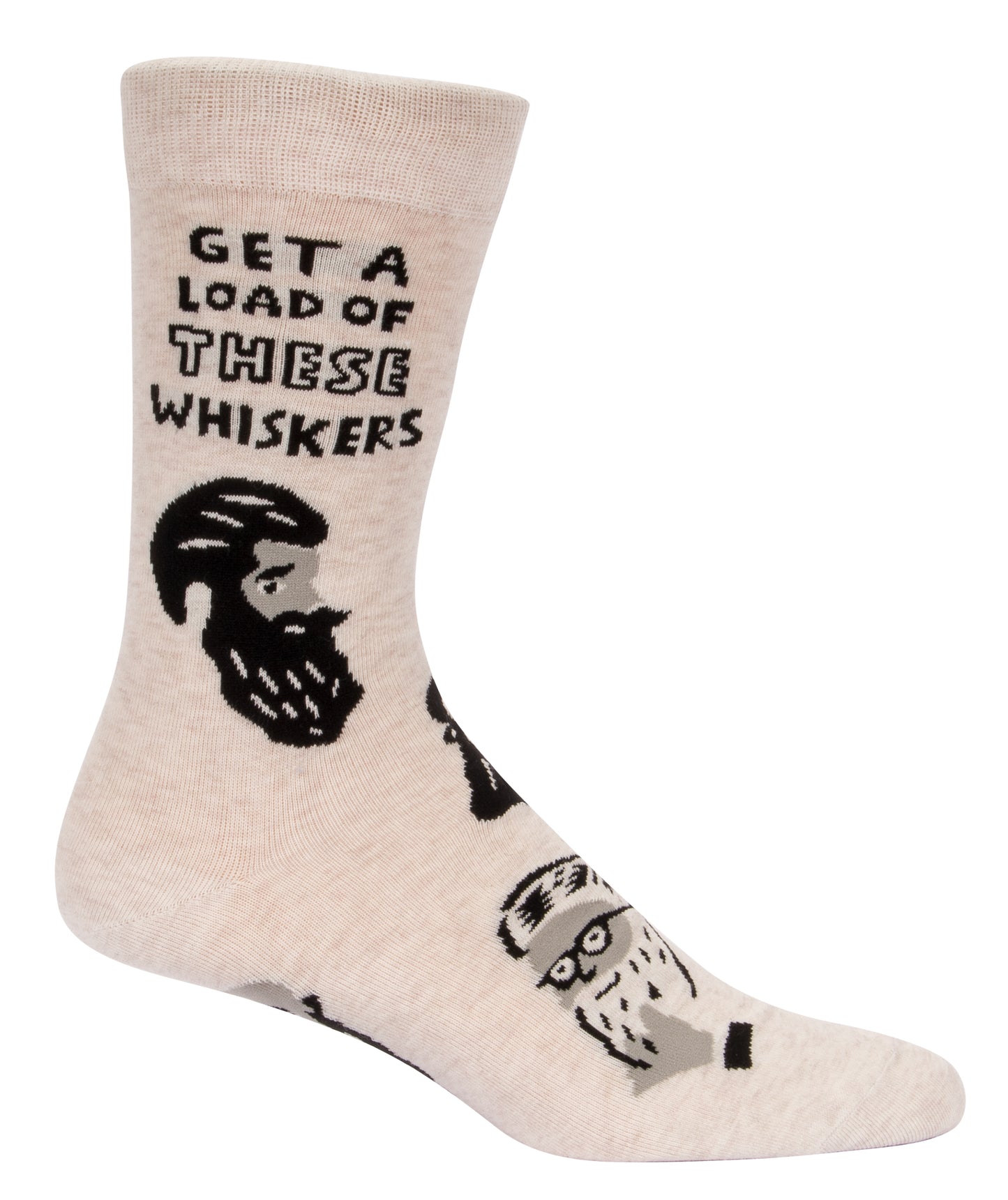 Blue Q - Men's Crew Socks - Get A Load of These Whiskers