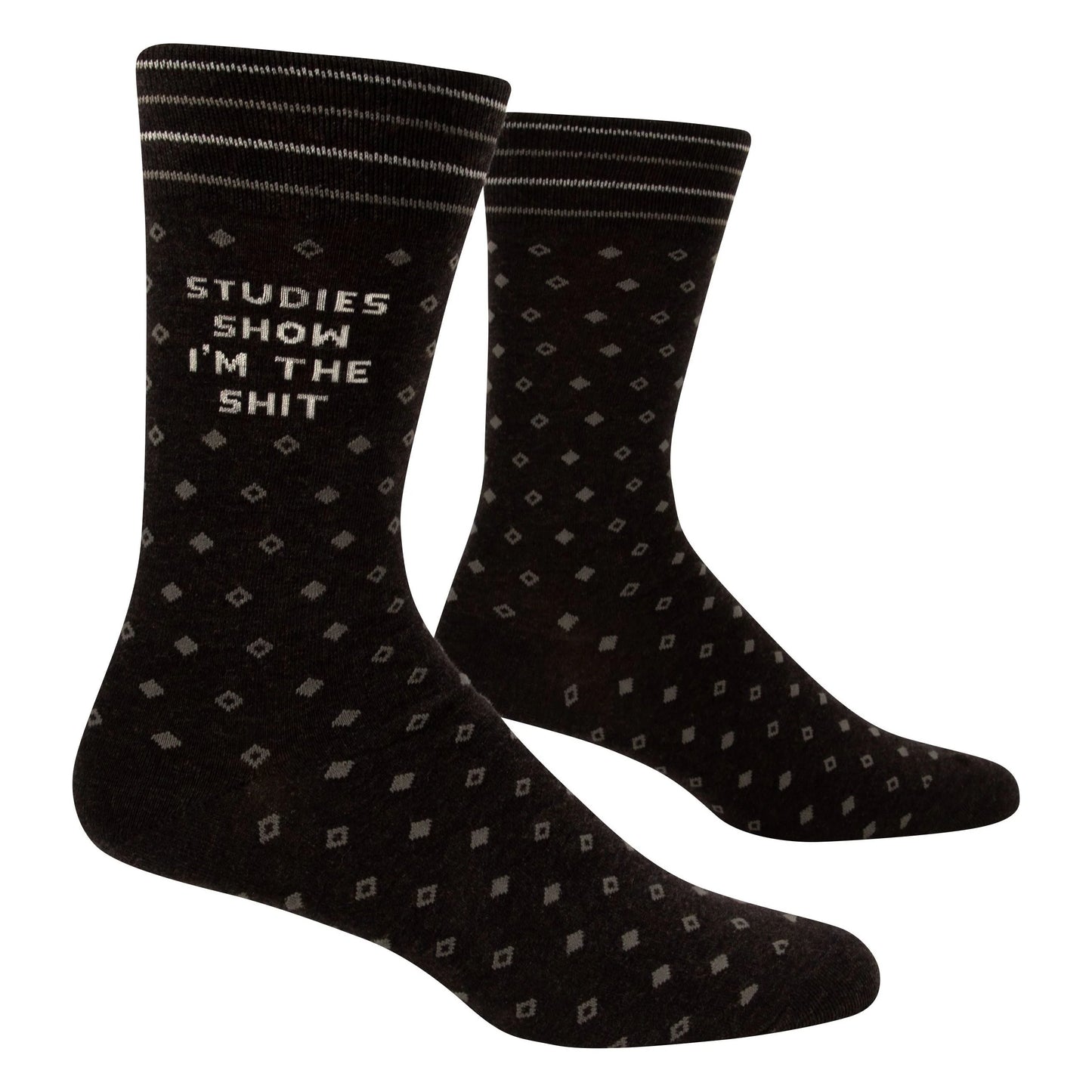 Blue Q - Men's Crew Socks - Studies Show I'm the Shit