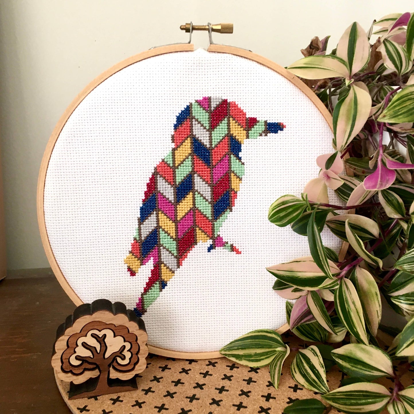 Craft Make Do - Chevron Kookaburra - Cross Stitch Kit