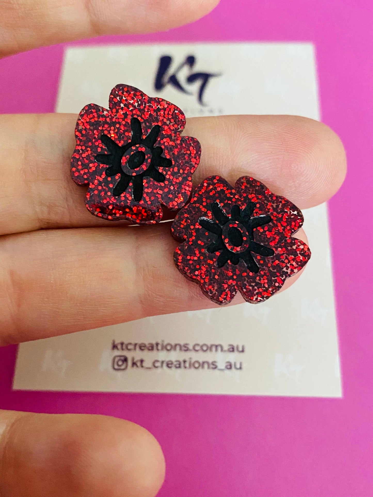 KT Creations Australia - Earrings - Poppy