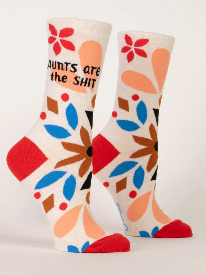 Blue Q - Ladies Crew Socks - Aunts Are The Shit