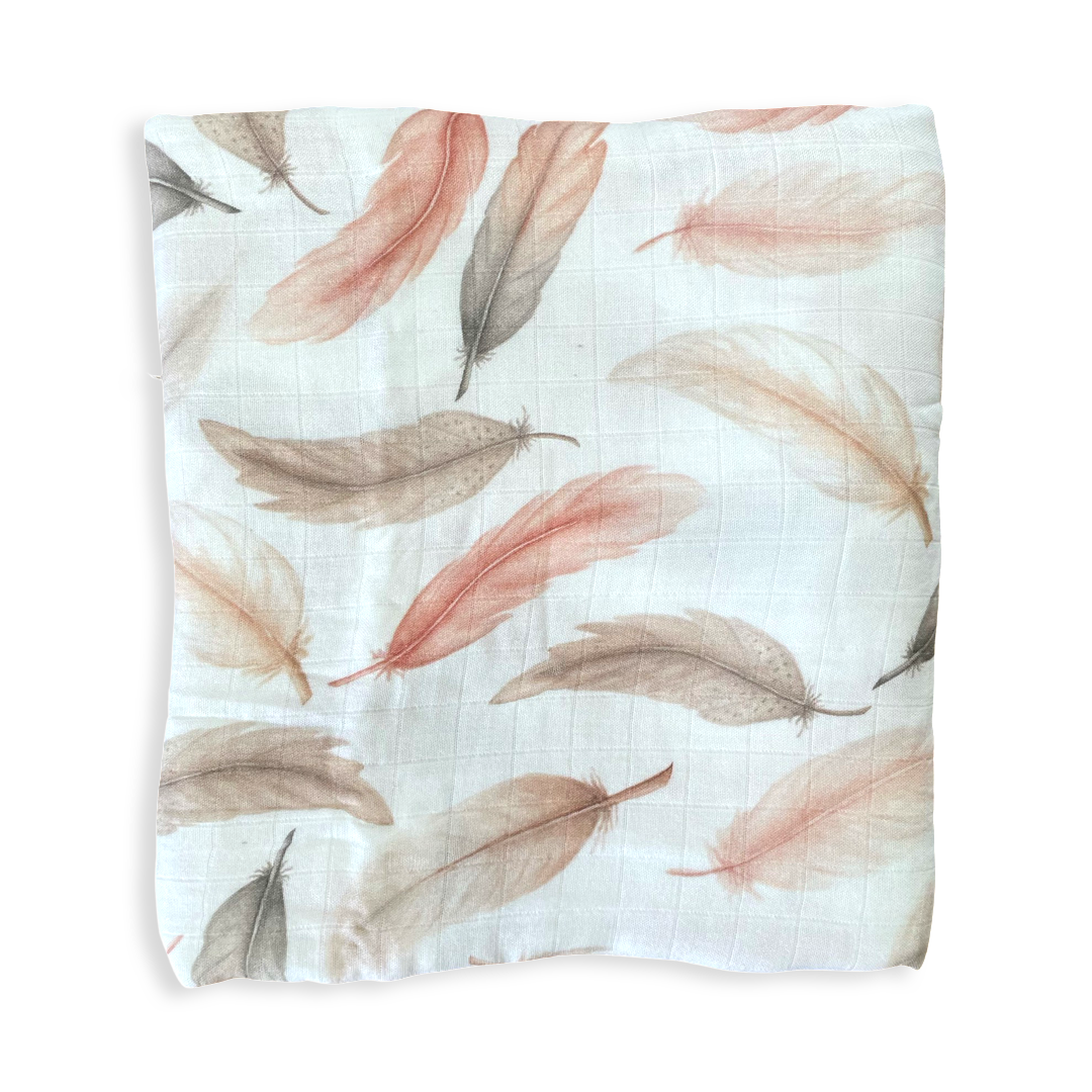 Bubba Bump - Bamboo Muslin Wrap/Swaddle - Feather