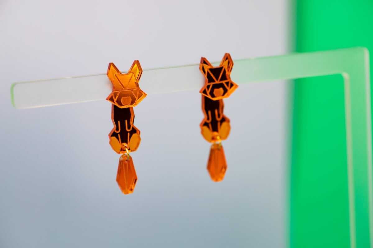 Little Geraldine - Jacket Earrings - Fox