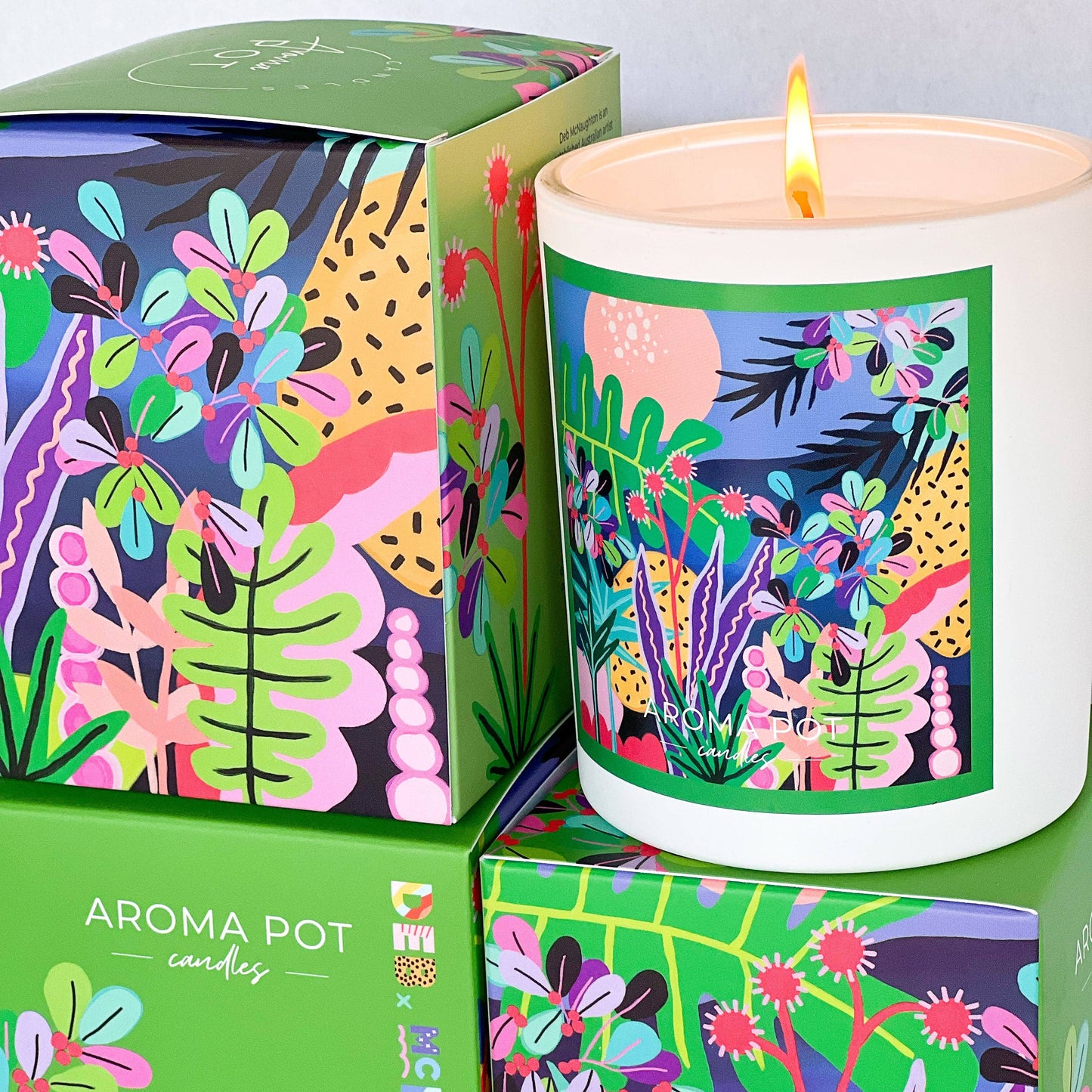 Aroma Pot Candle - Lime, Basil + Mandarin