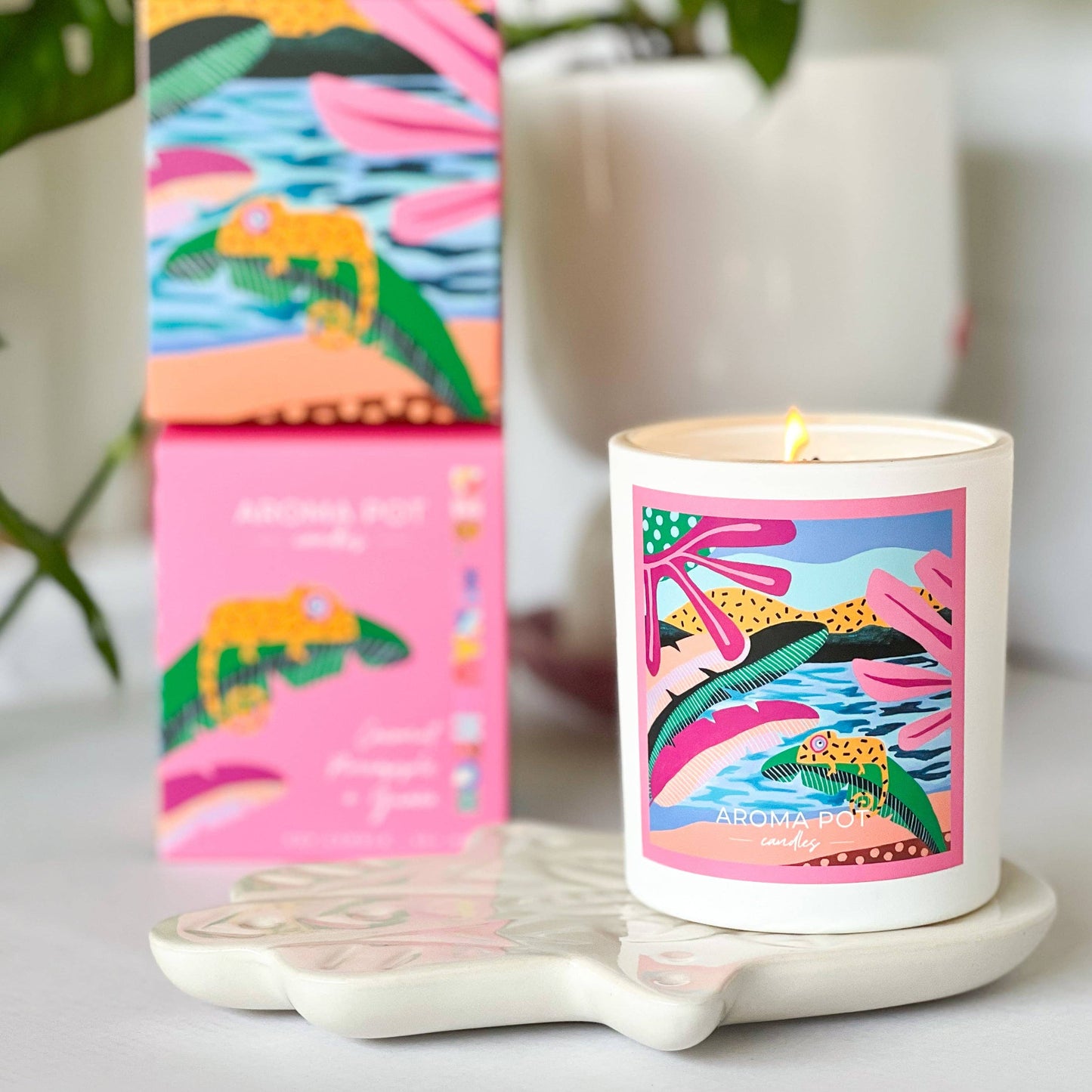 Aroma Pot Candle - Coconut, Pineapple + Guava