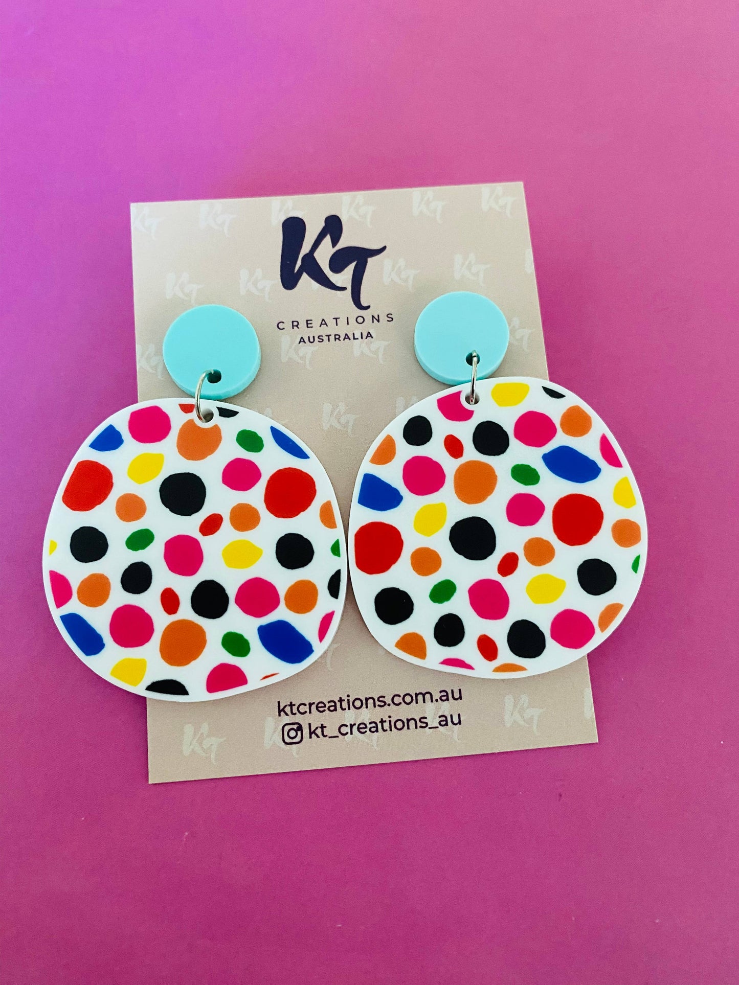 KT Creations Australia - Earrings - Polka Dot Lover