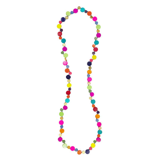 Ruby Olive - Smartie - Long Single Strand Wood Necklace