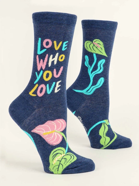 Blue Q - Ladies Crew Socks - Love Who You Love