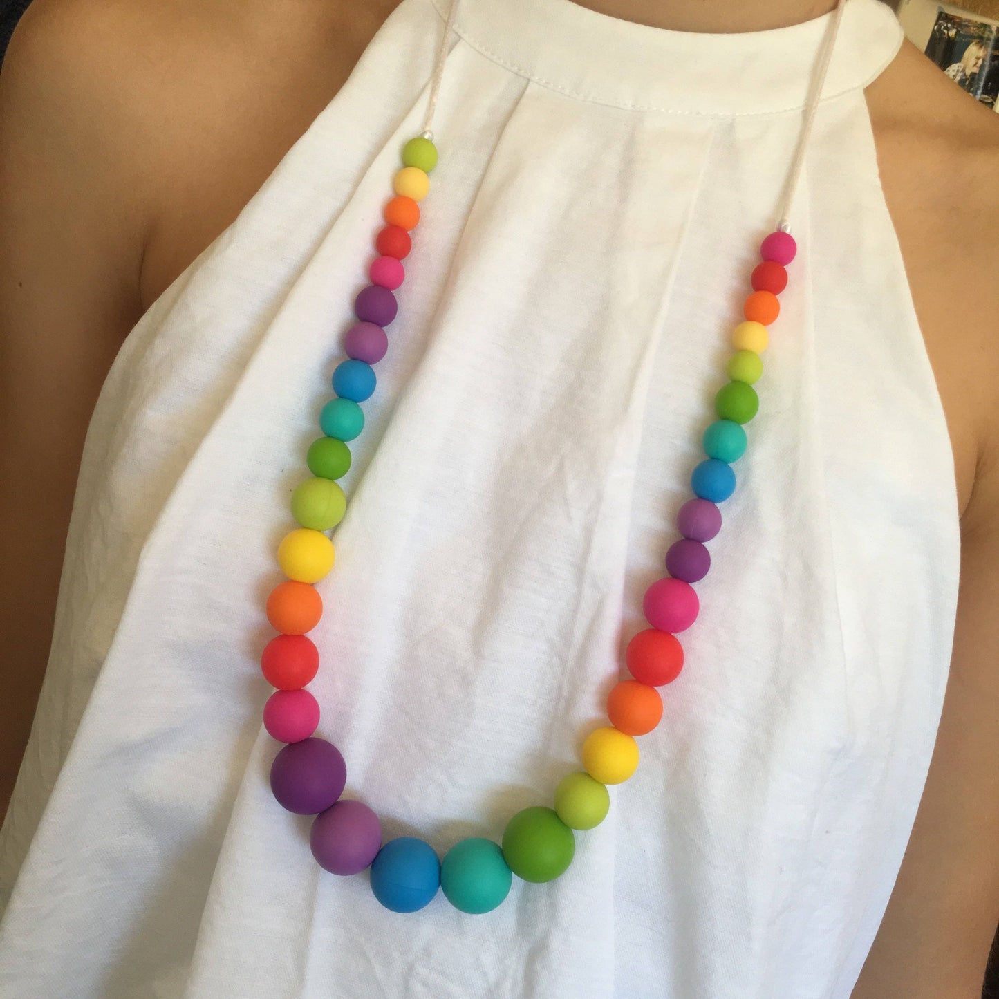 Bella Zailea - Rainbow Harlow Silicone Mum Necklace