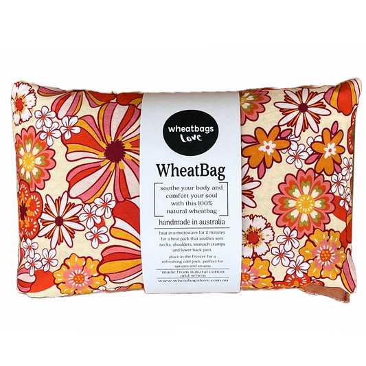 Wheatbag - Groovy Flowers Orange (lavender scented)