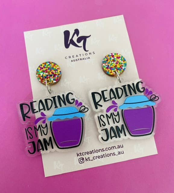 KT Creations Australia - Earrings - Reading Is My Jam