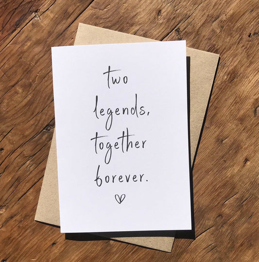 Two Legends, Together Forever - Greeting Card