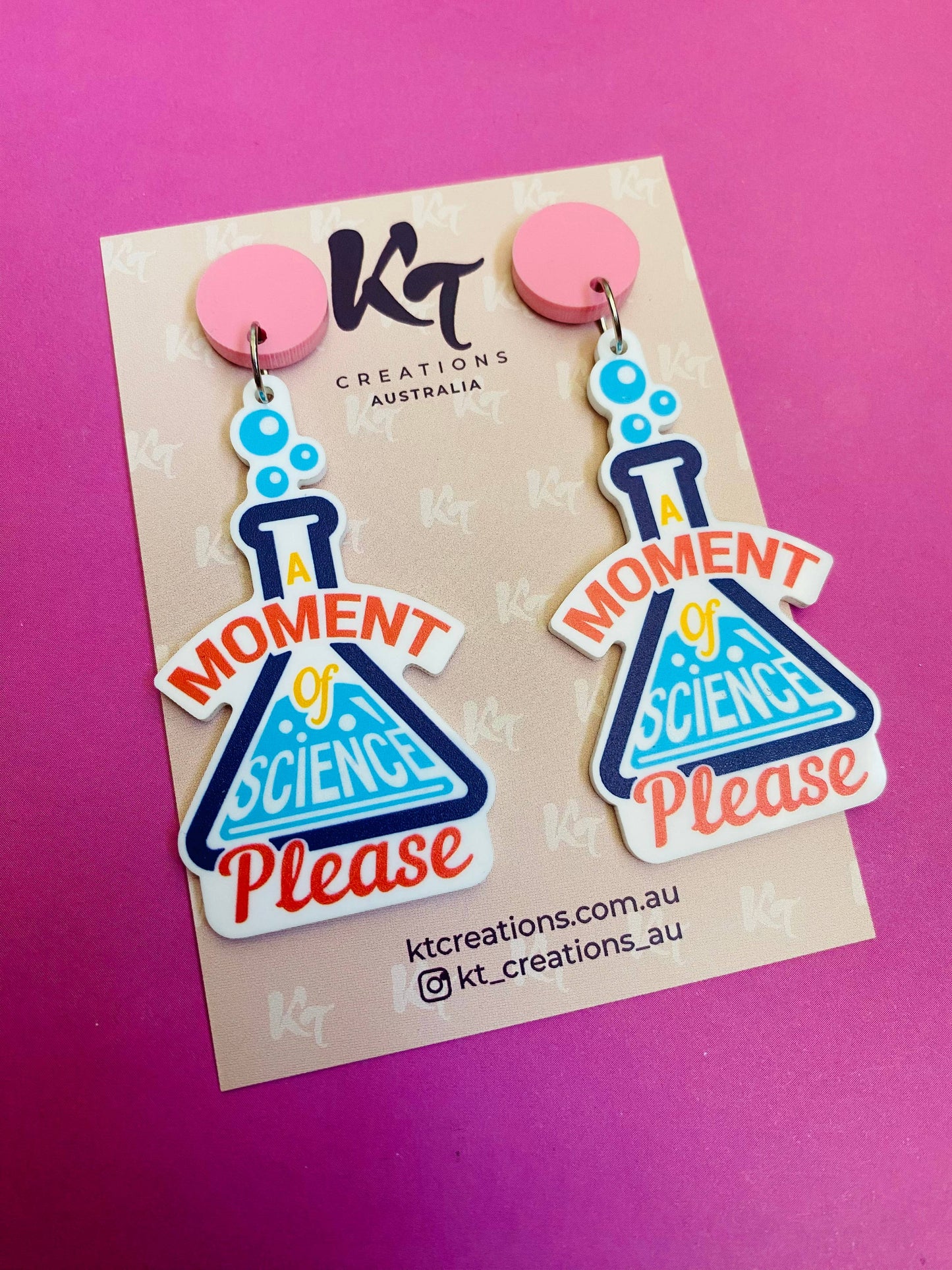 KT Creations Australia - Earrings - A Moment of Science Please